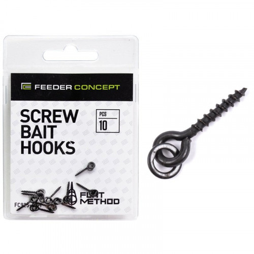 Крепления для бойлов/приманок Feeder Concept Flat Method SCREW BAIT HOOKS 10шт.