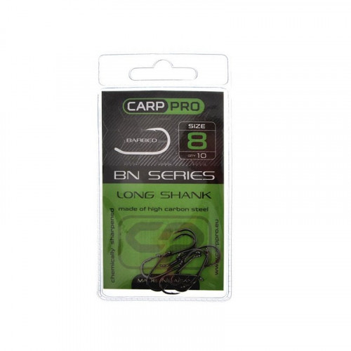 Крючки Carp Pro Black Nickel Long Shank №8