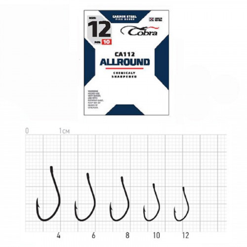 Крючки Cobra ALLROUND сер. CA112 разм.012 10шт.