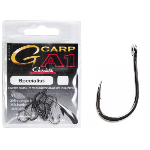 Крючки Gamakatsu A1 G-CARP SPECIALIST HOOKS разм. 02 10шт.