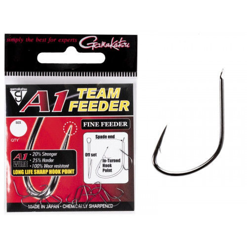 Крючки Gamakatsu A1 TEAM FEEDER HOOKS FINE FEEDER разм. 12 15шт.