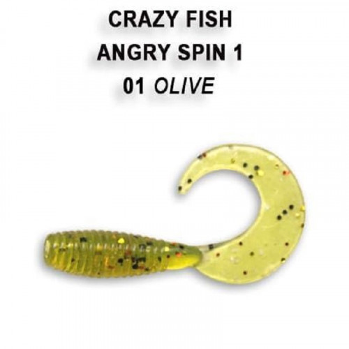 Приманка Crazy Fish Angry spin 1  20-25-1-6 кальмар 8y