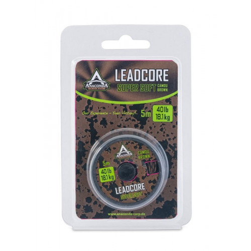 Ледкор Anakonda SUPER SOFT Camou Brown 40lb 5м