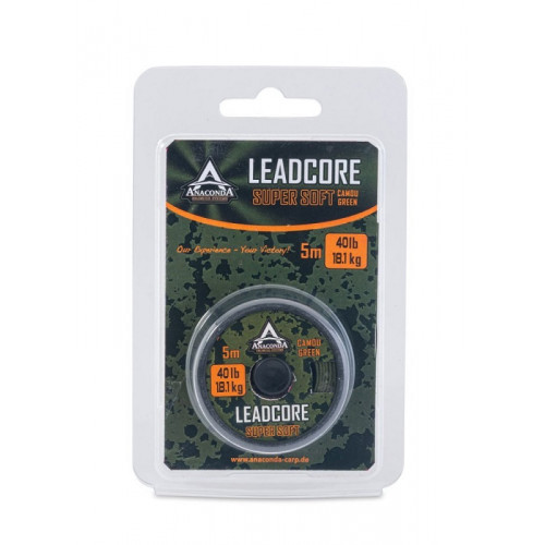 Ледкор Anakonda SUPER SOFT Camou Green 40lb 5м