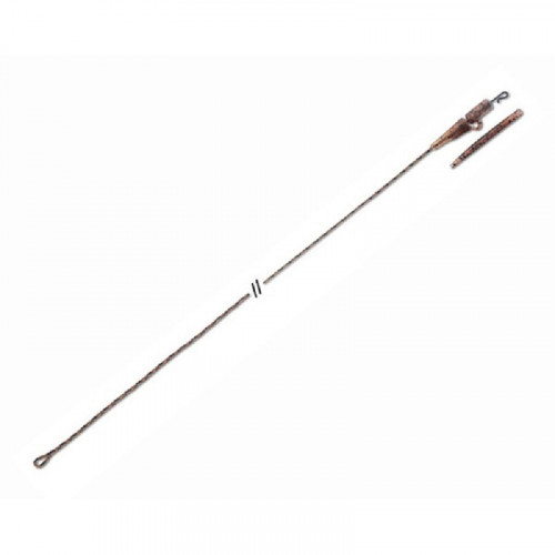 Поводки карп. из ледкора Anakonda S-CLIP Jungle Brown c безоп. клип. 40lb 80см 3шт.