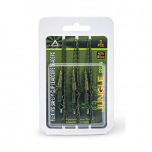 Поводки карп. из ледкора Anakonda S-CLIP Jungle Green c безоп. клип. 40lb 80см 3шт.