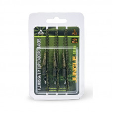 Поводки карп. из ледкора Anakonda S-CLIP Jungle Green c безоп. клип. 40lb 80см 3шт.
