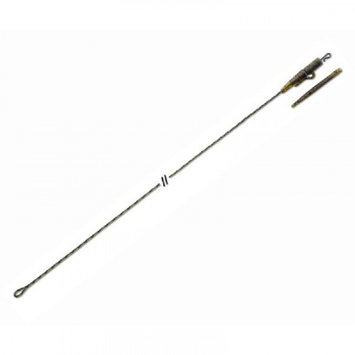 Поводки карп. из ледкора Anakonda S-CLIP Jungle Green c безоп. клип. 40lb 80см 3шт.