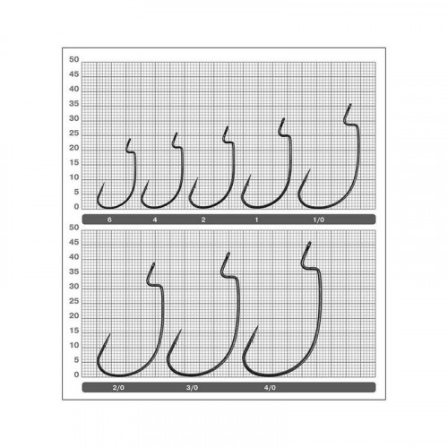 Крючки Owner J-Light Worm Hook 5109 (B-94) №6 Black chrome