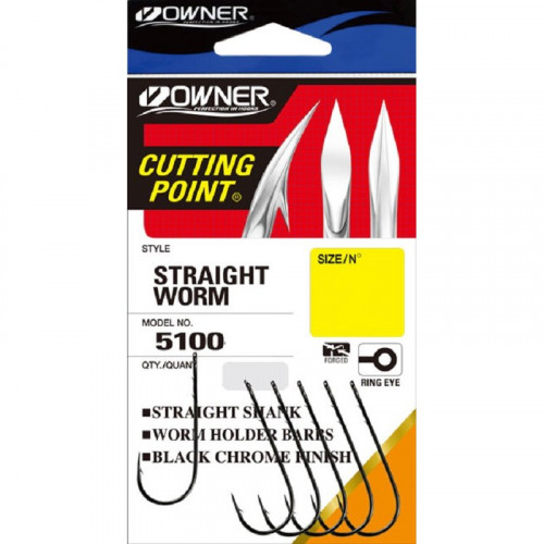 Крючки Owner Straight Shank Worm 5100 1_0