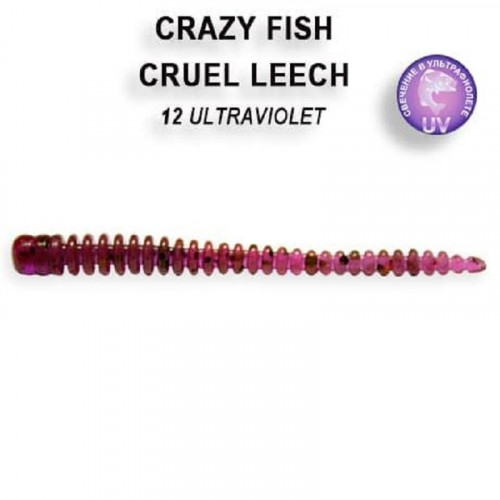 Приманка Crazy Fish Cruel leech 2.2 8-55-12-6 кальмар 8y