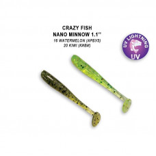 Приманка Crazy Fish Nano Minnow 1,1 68-27-16/20-6 кальмар 16y