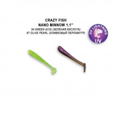 Приманка Crazy Fish Nano Minnow 1,1 68-27-54/67-6 кальмар 16y