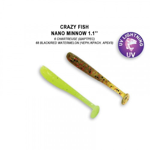 Приманка Crazy Fish Nano Minnow 1,1 68-27-6/68-6 кальмар 16y