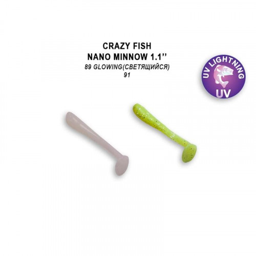 Приманка Crazy Fish Nano Minnow 1,1 68-27-89/91-6 кальмар 16y