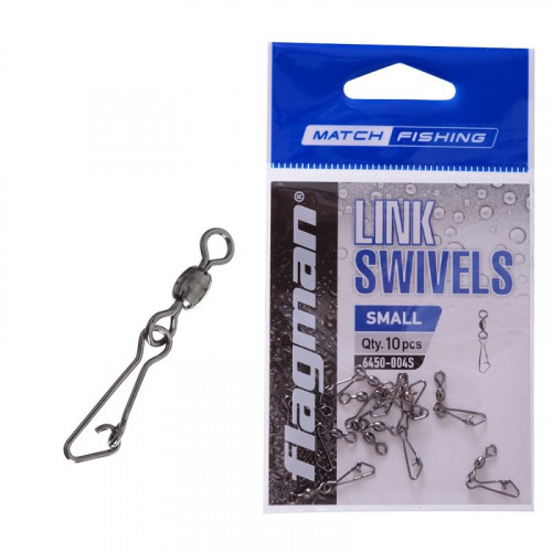 Фидерная застежка с вертлюгом Flagman Link Swivels M