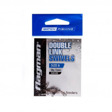 Фидерный двойной вертлюжок Flagman Double Link Swivels № 10, 5 шт