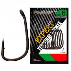 Крючок CARP PRO Black Teflon Wide Gape Straight №6 7шт