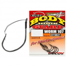 Крючок Decoy Body Guard Worm 107 Offset 6, 9 шт.