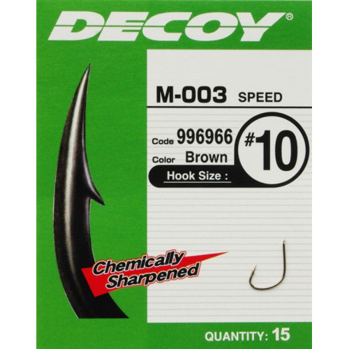 Крючок Decoy M-003 Speed 10, 15 шт.
