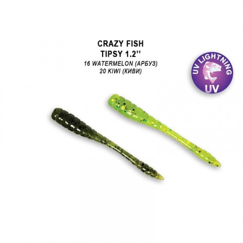 Приманка Crazy Fish Tipsy 1,2 69-30-16/20-6 кальмар 16y
