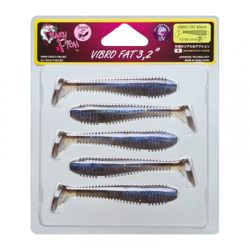 Приманка Crazy Fish VIBRO FAT 3,2 73-80-3d-6 5у