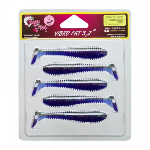 Приманка Crazy Fish VIBRO FAT 3,2 73-80-50d-6 5у