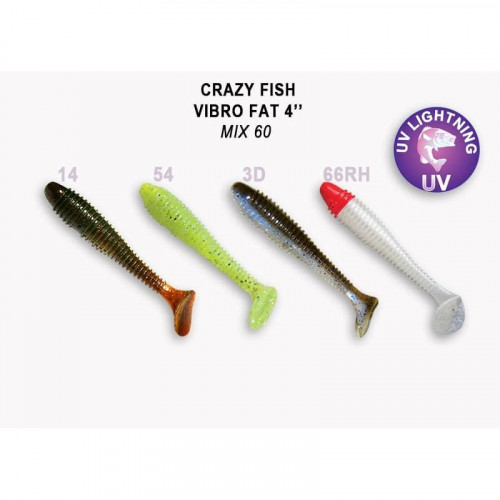 Приманка Crazy Fish Vibro fat 4 14-100-M60-6 кальмар