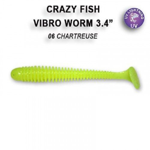Приманка Crazy Fish VIBRO W0RM 3,4 12-85-6-6 5у