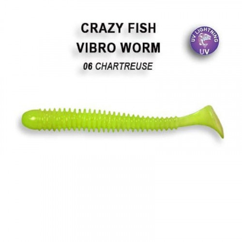 Приманка Crazy Fish VIBRO WORM 2 3-50-2-6 8у
