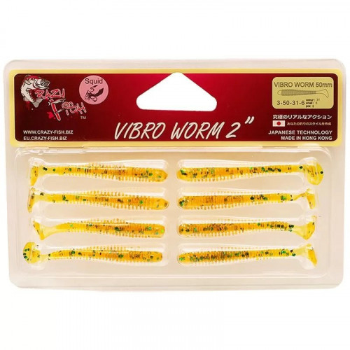 Приманка Crazy Fish VIBRO WORM 2 3-50-31-6 8у