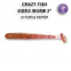 Приманка Crazy Fish VIBRO WORM 3 11-75-13-6 5у