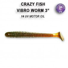Приманка Crazy Fish VIBRO WORM 3 11-75-14-6 5у