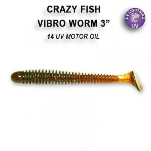 Приманка Crazy Fish VIBRO WORM 3 11-75-14-6 5у