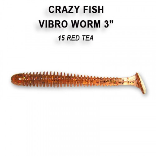 Приманка Crazy Fish VIBRO WORM 3 11-75-15-6 5у