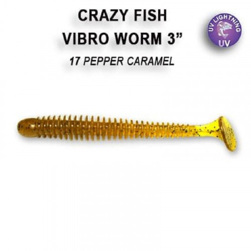 Приманка Crazy Fish VIBRO WORM 3 11-75-17-6 5у