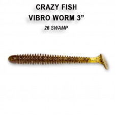 Приманка Crazy Fish VIBRO WORM 3 11-75-26-6 5у