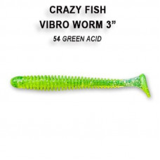 Приманка Crazy Fish VIBRO WORM 3 11-75-54-6 5у