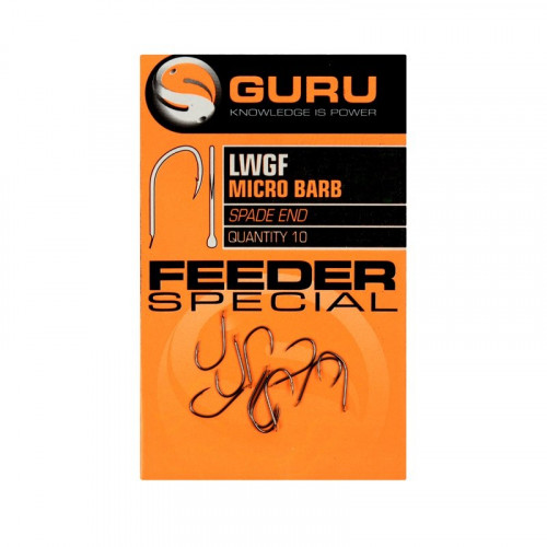 Крючок GURU LWGF Feeder Special Barbed №12 с микробородкой