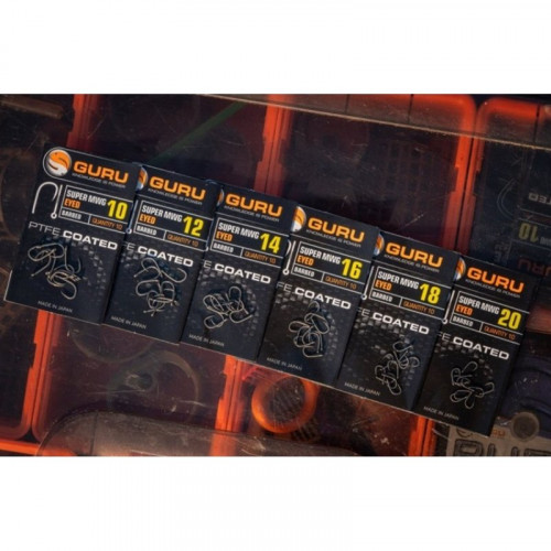 Крючок GURU Super MWG Eyed №14 с бородкой
