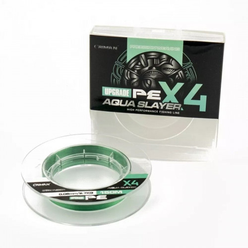 Шнур Caiman 4X PE Aqua Slayer 150m 0,06мм