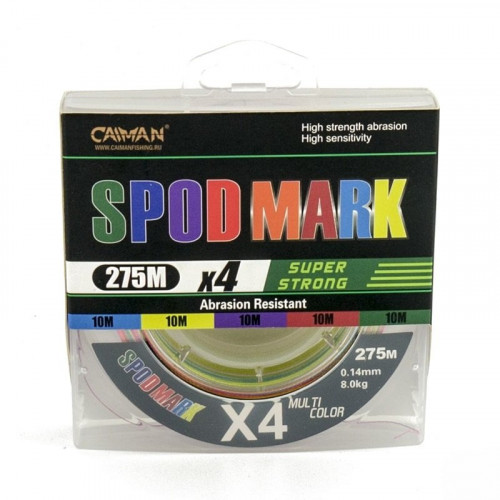 Шнур Caiman Spod&Mark 275м 0,14мм Multicolor 195507