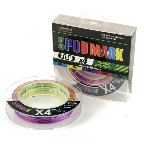 Шнур Caiman Spod&Mark 275м 0,14мм Multicolor 195507