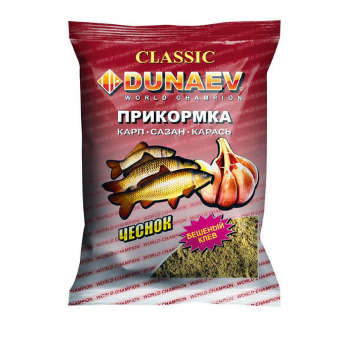 Прикормка DUNAEV 0,9кг.Карп Чеснок
