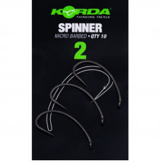 Крючок KORDA Spinner PTFE №2 с бородкой 10шт