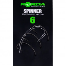 Крючок KORDA Spinner PTFE №6 с бородкой 10шт