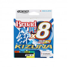 Шнур Owner Kizuna Broad PEx8 150м 0.10мм 4.1кг Multi Color