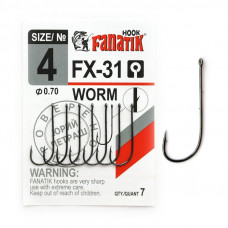 Крючок одинарный Fanatik FX-31 WORM № 4