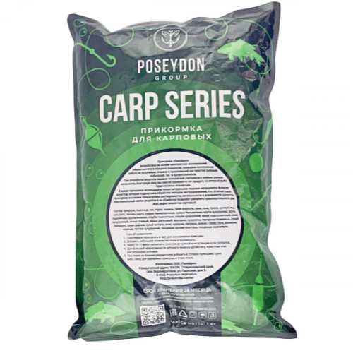 Прикормка ПОСЕЙДОН “CARP SERIES” ЖАРЕННАЯ КОНОПЛЯ