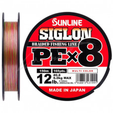 Шнур Sunline Siglon PE х8 150m (мульти.) #0.4/0.108mm 6lb/2.9kg